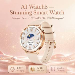 Reloj Inteligente AI Watch <span class=keywords><strong>5</strong></span> con Pantalla AMOLED de 1.32 Pulgadas, Resistente al Agua IP68, ChatGPT, Voz, WhatsApp, NFC, Salud, Llamadas Bluetooth, Carga Inalámbrica, Venta al Por Mayor de Fábrica - Product Image 1