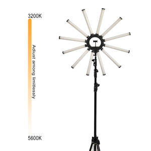 Travor-lampe tubulaire pliable, 36 pouces, avec trépied, support pour téléphone portable, lumière blanche chaude, <span class=keywords><strong>2021</strong></span> - Product Image 5