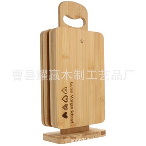 ชุดเขียงไม้ไผ่เย่หยิง ขนาด 22x15x0.9 ซม. แบบสองด้าน มีหูจับ สำหรับใช้ในครัว - Product Image 4