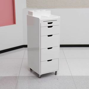 Salon Storage Cabinet - Multi - Drawer White <b>Tool</b> Cabinet for Hair Salon Organization - Product Image 1