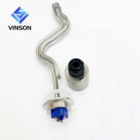 5500W forma dell'ondulazione 1.5 "elemento riscaldante elettrico della caldaia dell'acqua del tri-morsetto che fa l'elemento riscaldante