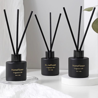 Bouteille diffuseur d'arôme d'aromathérapie d'huile essentielle de luxe personnalisée de 150ml bouteille diffuseur de parfum de roseau en verre vide avec emballage