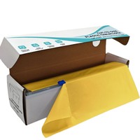 Rouleau de nappe jetable en plastique, prédécoupé 54x100FT avec coupeur intégré, jaune uni, pour distributeur de nappes de fête