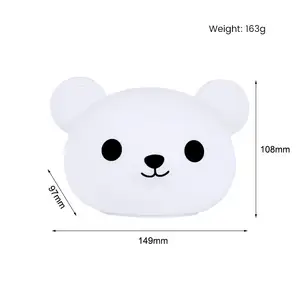 Veilleuse en silicone pour lampe de dessin animé mignon avec touche rechargeable