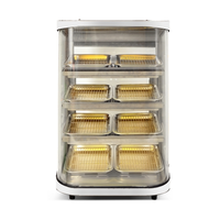 Armoire chauffante pour aliments DZCF--4F/8P, contrôle électronique numérique de la température, chauffe-aliments pour restaurant, fast-food