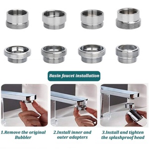 Kit de 7 Adaptadores Macho/Hembra para Conectar Filtro de Agua, Manguera de Jardín, Desviador, Aireador de Fregadero de Cocina, Adaptador de Grifo de Latón - Product Image 6