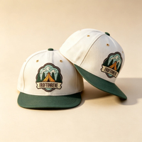 Gorras de Visera Plana de Dos Tonos con Logotipo Personalizado, Gorras de Béisbol con Visera Plana Estilo Camping para Exteriores