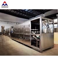 Ligne de production complète de remplissage d'eau en bouteille de 5 gallons (20 L) 600BPH, machine de remplissage d'eau minérale
