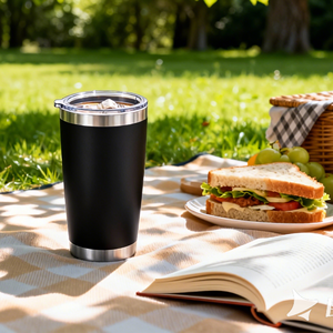 Customized 20 oz Powder Coat Tumbler Double Wall Insulated Stainless Steel Tumbler with Lid Keep <b>Hot</b> and Cold - Product Image 2