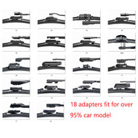 Adaptateur de lame d'essuie-glace de voiture 18 clips différents adaptateurs de lame d'essuie-glace de boîte en plastique