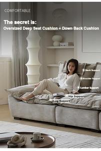 Divano MYUZ Grande Stile Barca a Vela 2025, Divano da Soggiorno in Tessuto Chenille Stile Italiano con Seduta Extra Profonda <span class=keywords><strong>e</strong></span> Schienale Mobile - Product Image 5