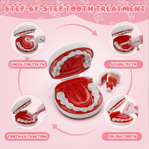 MILI dentiste Table médicale ensemble jouets en plastique éducation expérience interaction simulée semblant jouer <span class=keywords><strong>docteur</strong></span> Kit jouet jeu de rôle - Product Image 3