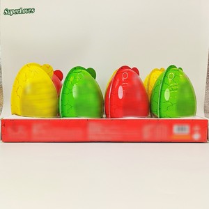 Superloves - Œuf en chocolat géant en forme <span class=keywords><strong>de</strong></span> <span class=keywords><strong>dinosaure</strong></span> - Jouet T-Rex jaune/multicolore - 30 g - 8 pièces par plateau - Fête d'enfants - Vente en gros - Product Image 4