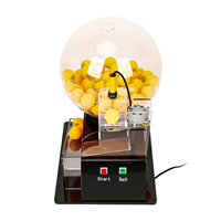 Machine de Loterie Automatique Lucky Electric Acrylique Transparent Auto Loterie Dessin Machine Bingo Cage avec Base Noire