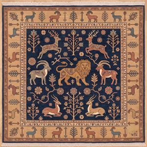 Luxury Tribal Oushak Hand Knotted Wool Carpet with Classic Heritage Pattern for Dining Room Bedroom Grand Hallway Villa Decor - Product Image 1