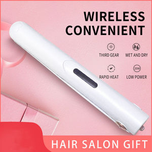 <strong>Recommend</strong> Airflow Wireless <strong>Hair</strong> <strong>Straightener</strong> Curler USB Rechargeable 2 in 1 Mini Cordless Styling Iron for Salon Home Use - Product Image 4