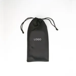 Custom Trekkoord 100% Microvezel Doek Glazen Sieraden Pouch Tas Met Logo Gedrukt