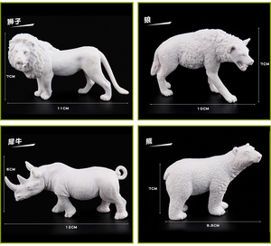 Ensemble <span class=keywords><strong>de</strong></span> jouets DIY pour enfants : Modèles d'animaux <span class=keywords><strong>de</strong></span> la forêt peints en blanc, <span class=keywords><strong>dinosaures</strong></span> <span class=keywords><strong>de</strong></span> simulation, pour développer la dextérité manuelle - Product Image 6