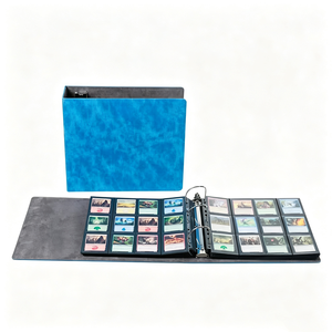 Fuxi Premium 12-Pocket Leather Trading Card Binder with 3-<b>Ring</b> Double-Sided Loading Custom PU Trigger <b>Folder</b> Design UV Printing - Product Image 1
