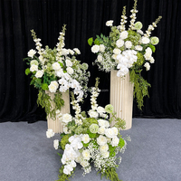 Luxe Kunstbloemenbol Witte Roos Orchidee Bloemstuk Bruiloft Tafeldecoratie Evenement Decoratie Groothandel