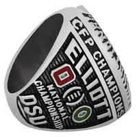 Para Ohio State University Buckeye 2014 Anillo de campeonato de la NCAA Aleación de moda con chapado en oro Joyería de estilo religioso