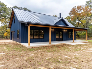 Kit de barndominium préfabriqué personnalisé en acier, structure métallique populaire, avec panneaux isolants pour les banlieues et les fermes - Product Image 2