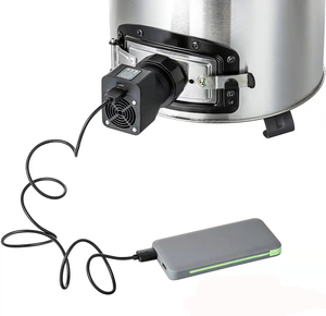 Estufa de ventilador de pellets de diseño moderno portátil e independiente para un calentamiento más rápido en comunidades rurales para uso en exteriores - Product Image 5
