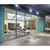 Cloison de séparation commerciale démontable à prix d'usine Foshan, système de cloison modulaire en aluminium et verre pour bureau Foshan