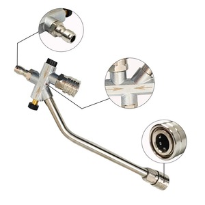 Cañón de Espuma de Alta Presión con Doble Válvula y Varilla de Extensión, con Juego de Boquillas de 0, 15, 25, 40 y 60 Grados para un Cambio Rápido en la Lavado de Autos - Product Image 4