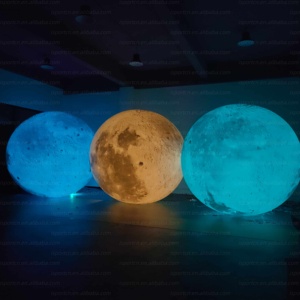 Luna Inflable de PVC de 2m 3m 4m con Logotipo Personalizado, Luna Gigante Inflable con Luz LED, Luna Azul con Luz LED para Publicidad - Product Image 6