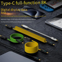 Cable de Datos Tipo-C con Pantalla Digital, PD100W, USB 3.2, Transmisión de 20Gbps, Funcionalidad Completa, Carga Rápida