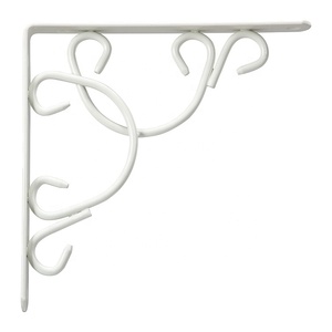 Support bouclé classique Support d'étagère mural simple en métal et bois pour structure triangulaire de maison et de garage pour l'utilisation de meubles - Product Image 1