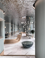 Panneau mural en acier inoxydable de type SS, panneau de plafond 3D pour la décoration artistique de la maison, plaques et panneaux en acier inoxydable ondulé à effet d'eau