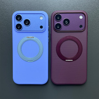 Coque de téléphone en tissu technologique TPU avec support rotatif à 360 degrés et dos magnétique pour iPhone 18 17 Pro Max 16 15 Plus