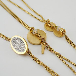 ZOGXIN Letter V Pendant Necklace Stainless Steel Gold Plated Long Chain Women's Fashion Jewelry Party Accessory - Product Image 4