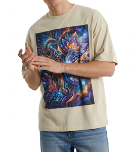 OEM Custom Logo High Quality Cotton for Daily Casual Wear with Puff printing Logo 100% Cotton Heavyweight Plus Size Fit <b>Tshirt</b> - Product Image 1