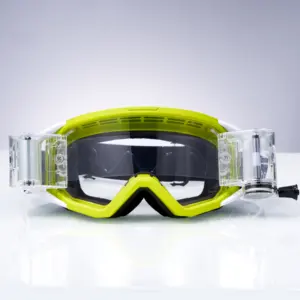 Los mejores deportes cortavientos para montar, gafas verdes para motocicleta, gafas antivaho para Motocross Roll Off