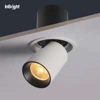 Projecteur mural encastré LED COB en aluminium réglable 7W-35W pour hôtel et usage industriel