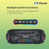 Speaker Portabel Outdoor Miccell Wholesale SP72 BT6.0 dengan Lampu LED RGB, Baterai 4500mAh, Kontrol Sentuh, dan Mikrofon Terintegrasi