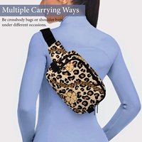 Sac banane imperméable double couche Loq Moq avec longue sangle, sac à bandoulière de sport, imprimé dessin animé Puakenikeni, fermeture éclair, portable, personnalisable