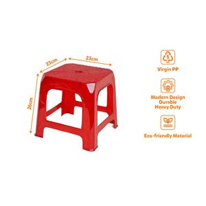 New <b>Low</b> PP Plastic <b>Stool</b> Striped Pattern Study <b>Stool</b> Stackable Lightweight Eco-Friendly Adjustable Modern Durable Seating Home - Product Image 3