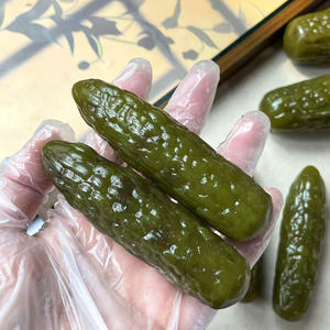 Pepino encurtido de jade verde al por mayor, tallado a mano, piedra curativa, pepino ácido tallado a mano para regalo DIY - Product Image 3