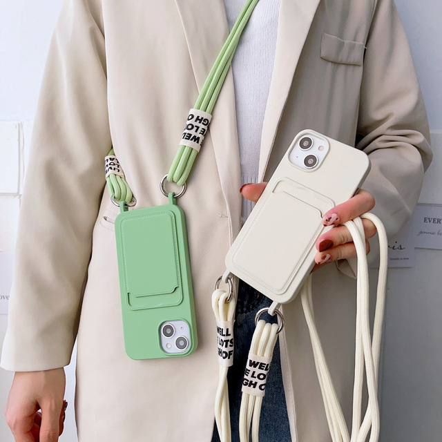 Crossbody Lanyard Strap Waterproof Shockproof Acrylic Phone Case for 17/16/15/14 Pro Sport Travel