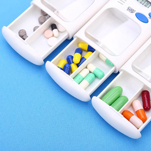 Mini <b>Smart</b> Portable Pill Box With Timed Reminder Transparent Compartment <b>Electronic</b> Pill Organizer For Daily Medication - Product Image 3