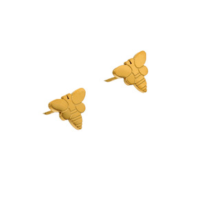 Zogxin <b>Bee</b> Stud Earrings Gold Stainless Steel Minimalist Insect Design <b>Gift</b> Jewelry - Product Image 5