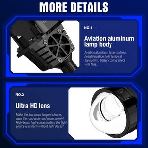 XENPLUS LP33 Faro Delantero LED para Automóvil de 2.5 Pulgadas, 120W, 30000LM, 24V, Súper Brillante, Proyector - Product Image 4