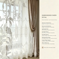 Rideaux en velours métallisé rose champagne Yun Zhu, draperies de luxe pour la décoration du salon de la villa, ensemble sophistiqué