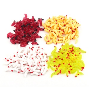 50/Túi Mồi Giun Gel Silica Nhân Tạo 20Mm/0.4G Mồi Giun Mềm Nhiều Màu Mồi Câu Cá Giun Bánh Mì Bán Sỉ - Product Image 4