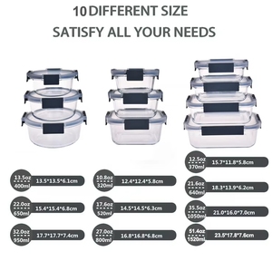 Ikoo lò vi sóng & Tủ đông thân thiện với thủy tinh thực phẩm lưu trữ container đặt máy rửa chén an toàn cho nhà bếp sử dụng - Product Image 2