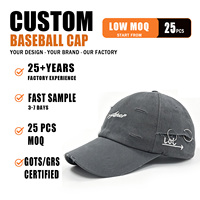 Gorra de Béisbol Casual de Moda Unisex con Estilo Urbano, Desgastada, con Bordado de Letras y Decoración de Anillo Metálico